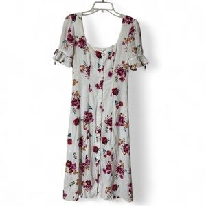 ROW A Elegant Floral Midi Dress